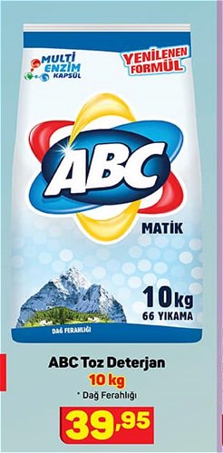 ABC Toz Deterjan 10 kg Dağ Ferahlığı image