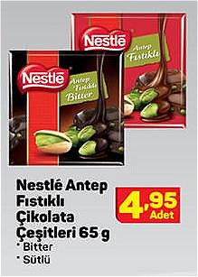 Nestle Antep Fıstıklı Çikolata Çeşitleri 65 g image