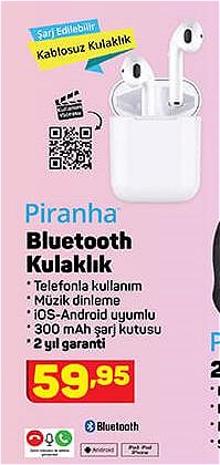 Piranha Bluetooth Kulaklık image