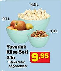 Yuvarlak Kase Seti 3'lü image