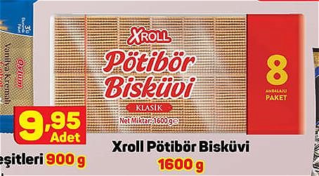 Xroll Pötibör Bisküvi 1600 g image