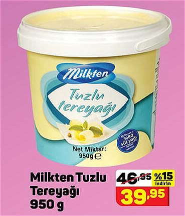 Milkten Tuzlu Tereyağı 950 g image