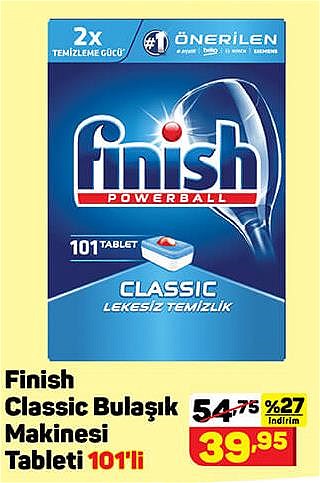 Finish Classic Bulaşık Makinesi Tableti 101'li image