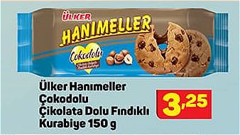 Ülker Hanımeller Çokodolu Çikolata Dolu Fındıklı Kurabiye 150 g image