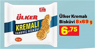 Ülker Kremalı Bisküvi 8x69 g image