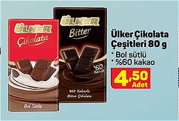 Ülker Çikolata Çeşitleri 80 g image