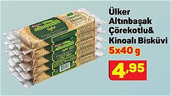 Ülker Altınbaşak Çörekotlu&Kinoalı Bisküvi 5x40 g image