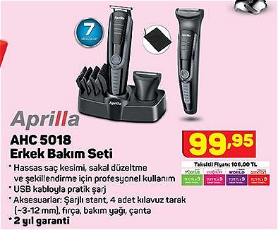 Aprilla AHC 5018 Erkek Bakım Seti image