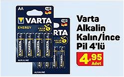 Varta Alkalin Kalın/İnce Pil 4'lü image