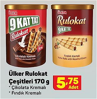 Ülker Rulokat Çeşitleri 170 g image