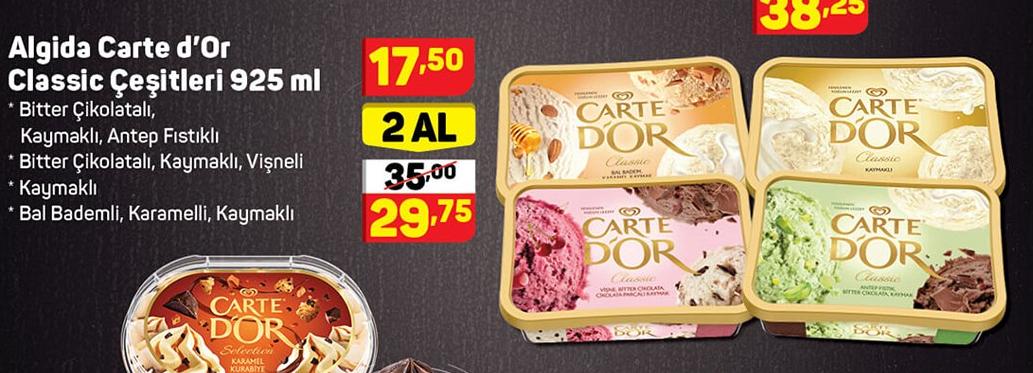 Algida Carte D'or Classic Çeşitleri 925 Ml 2 Adet image