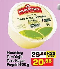 Muratbey Tam Yağlı Taze Kaşar Peyniri 500 g image