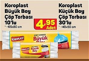 Koroplast Küçük Boy Çöp Torbası 30'lu 40x50 cm image