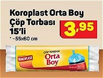 Koroplast Orta Boy Çöp Torbası 15'li 55x60 cm image