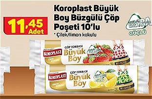 Koroplast Büyük Boy Büzgülü Çöp Torbası 10'lu  image