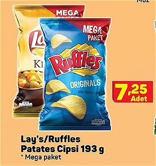 Lay's/Ruffles Patates Cipsi 193 g image