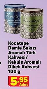 Kocatepe Damla Sakızı Aromalı Türk Kahvesi/Kakule Aromalı Dibek Kahvesi 100 g image