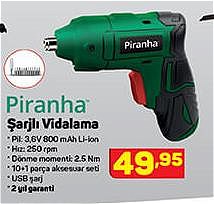 Piranha Şarjlı Vidalama image