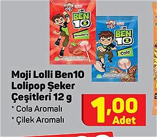 Moji Lolli Ben10 Lolipop Şeker Çeşitleri 12 g image