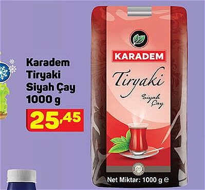 Karadem Tiryaki Siyah Çay 1000 g image