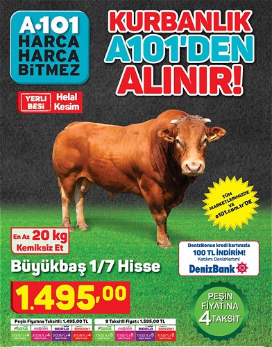 En Az 20 kg Kemiksi Et Büyükbaş 1/7 Hisse image