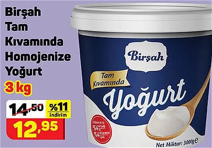 Birşah Tam Kıvamında Homojenize Yoğurt 3 kg image