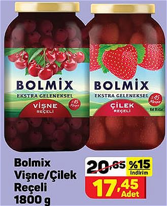 Bolmix Vişne/Çilek Reçeli 1800 g image