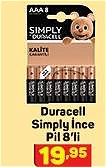 Duracell Simply İnce Pil 8'li image