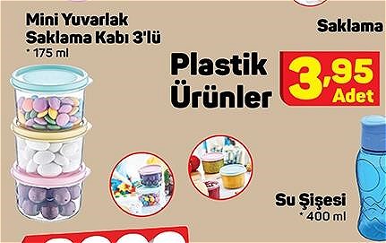 Mini Yuvarlak Saklama Kabı 3'lü 175 ml image