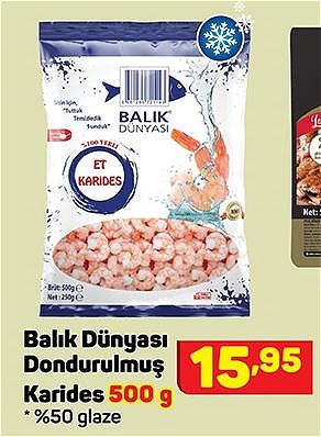 Balık Dünyası Dondurulmuş Karides 500 g image