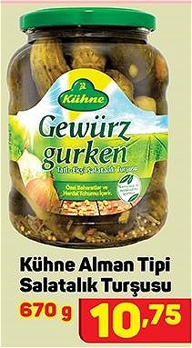 Kühne Alman Tipi Salatalık Turşusu 670 g image