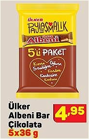 Ülker Albeni Bar Çikolata 5x36 g image