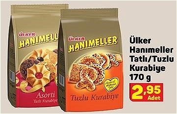 Ülker Hanımeller Tatlı/Tuzlu Kurabiye 170 g image