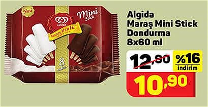 Algida Maraş Mini Stick Dondurma 8x60 ml image