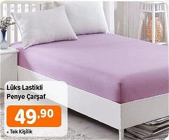 Lüks Lastikli Penye Çarşaf Tek Kişilik image