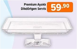 Paşabahçe Premium Ayaklı Dikdörtgen Servis image