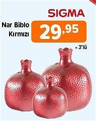 Sigma Nar Biblo Kırmızı 3'lü image