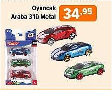 Oyuncak Araba 3'lü Metal image