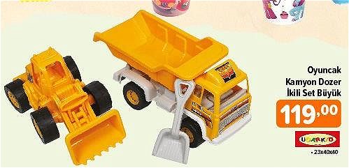 Uçar Kid Oyuncak Kamyon Dozer İkili Set Büyük image