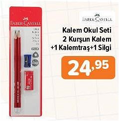 Faber Castell Kalem Okul Seti 2 Kurşun Kalem + 1 Kalemtraş+1 Silgi image