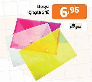 Gingko Dosya Çıtçıtlı 3'lü image