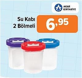 Akar Kırtasiye Su Kabı 2 Bölmeli image