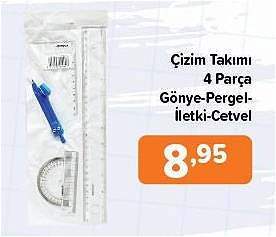  Çizim Takımı 4 Parça Gönye-Pergel-İletki-Cetvel image