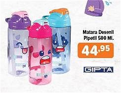 Gıpta Matara Desenli Pipetli 500 ml image