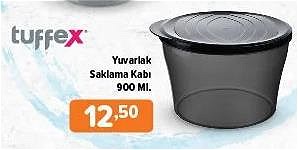 Tuffex Yuvarlak Saklama Kabı 900 ml image