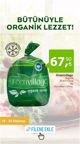 Greenvillage Organik Bütün Tavuk Kg image