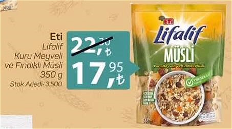 Eti Lifalif Kuru Meyveli ve Fındık Müsli 350 g image