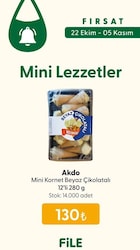Akdo Mini Kornet Beyaz Çikolatalı 12'li 280 g image