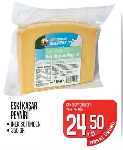 Tarım Kredi Birlik Eski Kaşar Peyniri 350 Gr İnek Sütünden image