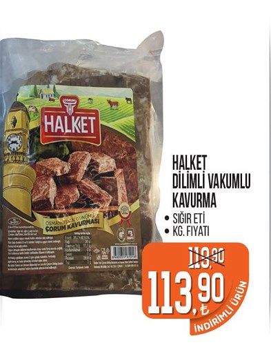 Halket Dilimli Vakumlu Kavurma Sığırt Eti Kg image